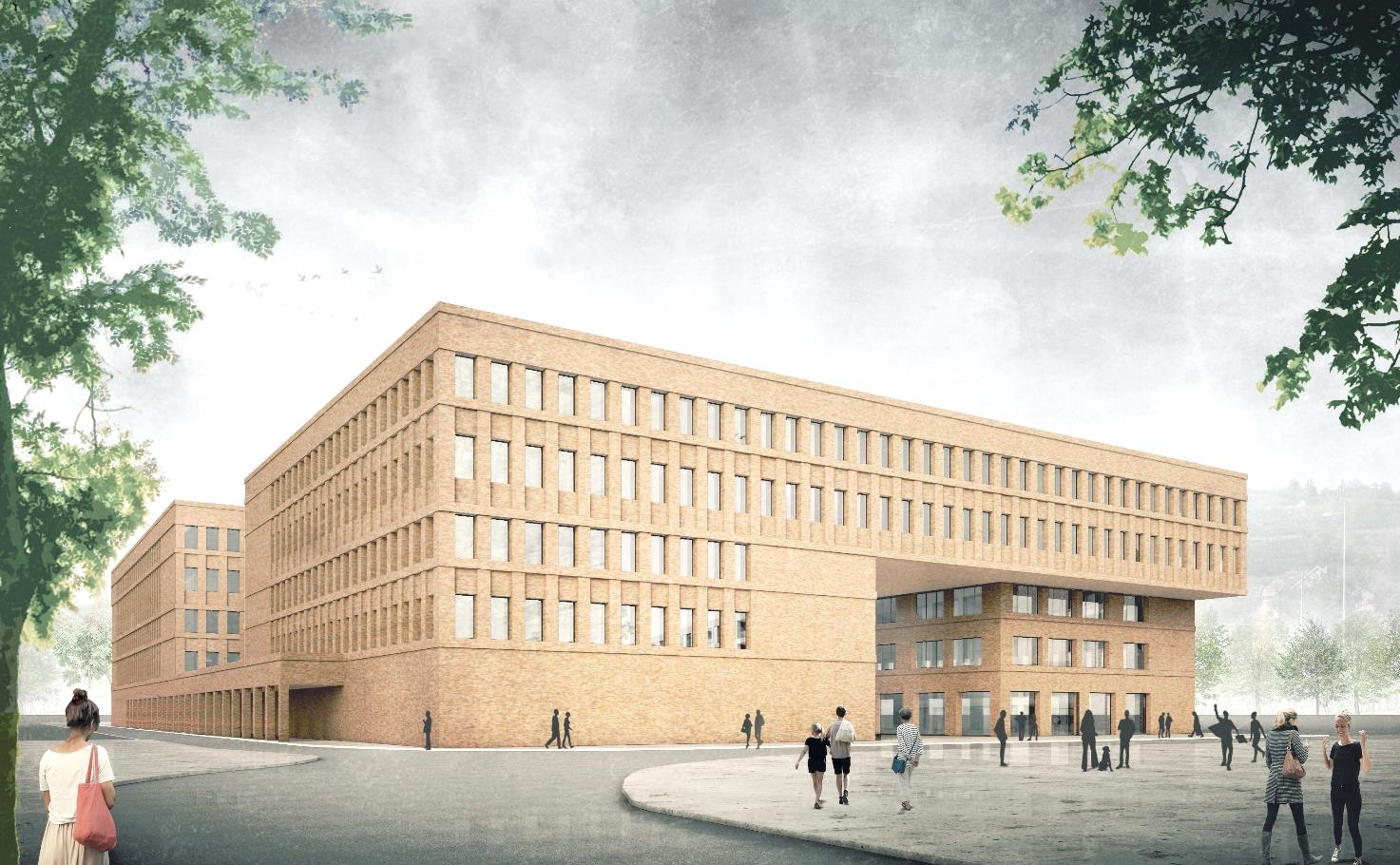 Perspektive des „Campus Neue Weststadt“, Neubau der Hochschule Esslingen