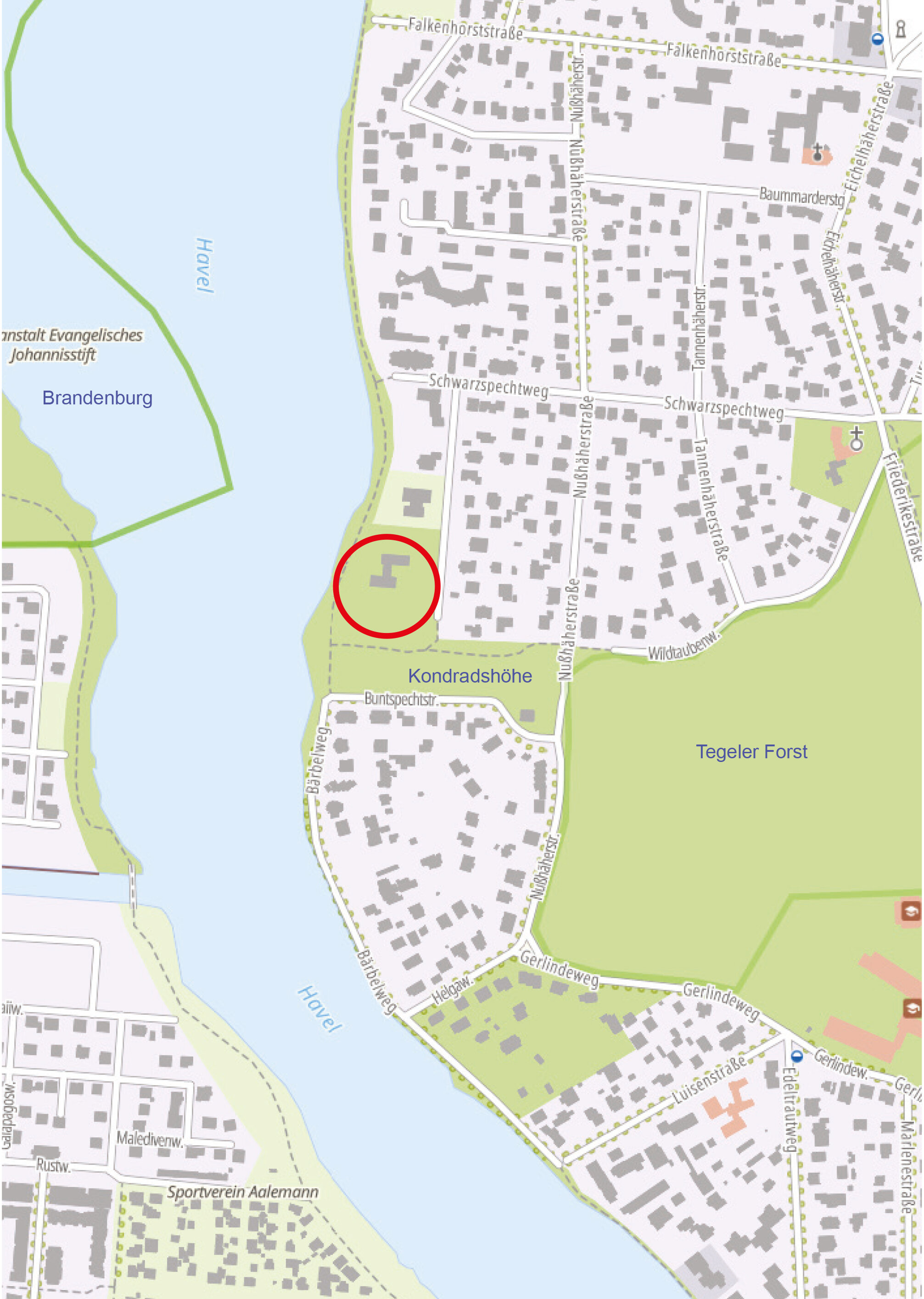 Kartenausschnitt mit Markierung Wettbewerbsgebiet, Geoinformation Berlin, Juni 2026